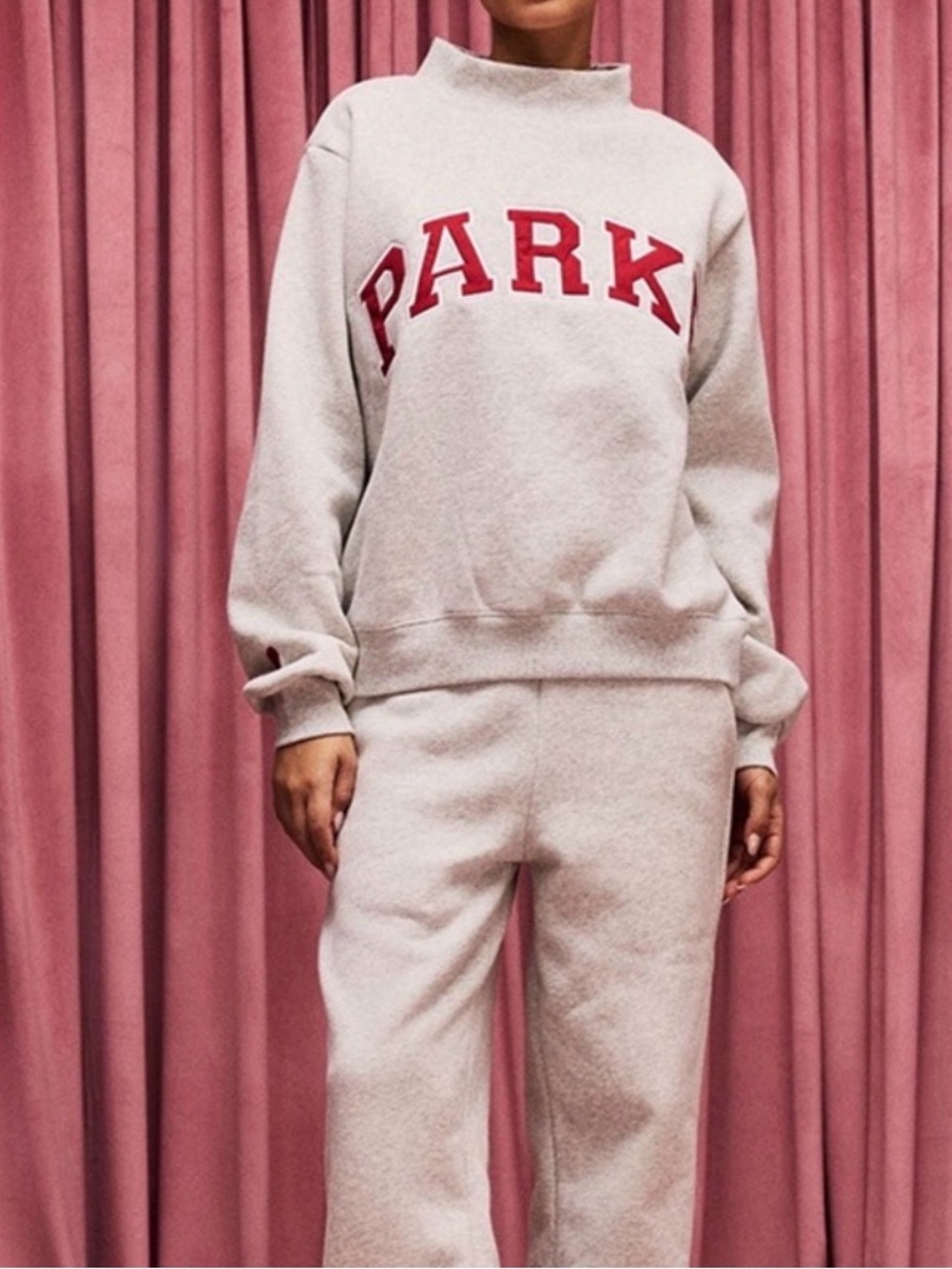 NWT Authentic PARKE Valentine Varsity Fleece Retro Trending Mockneck size s/m - Picture 4 of 15
